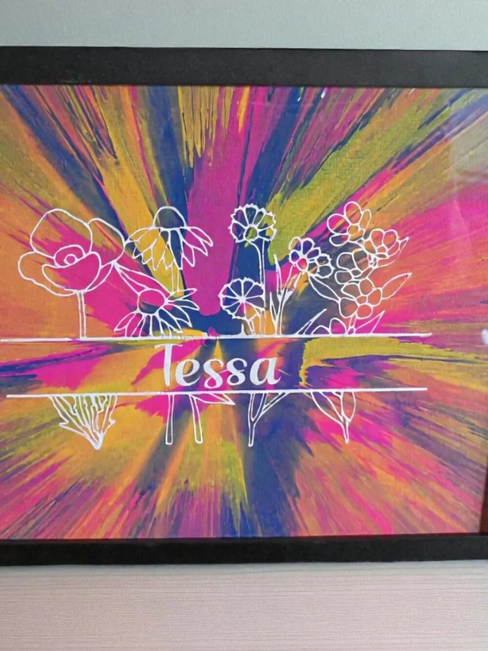 Abstract Spin art- 8x10 Custom Made Logo Wall Decor - Picture 5 of 5